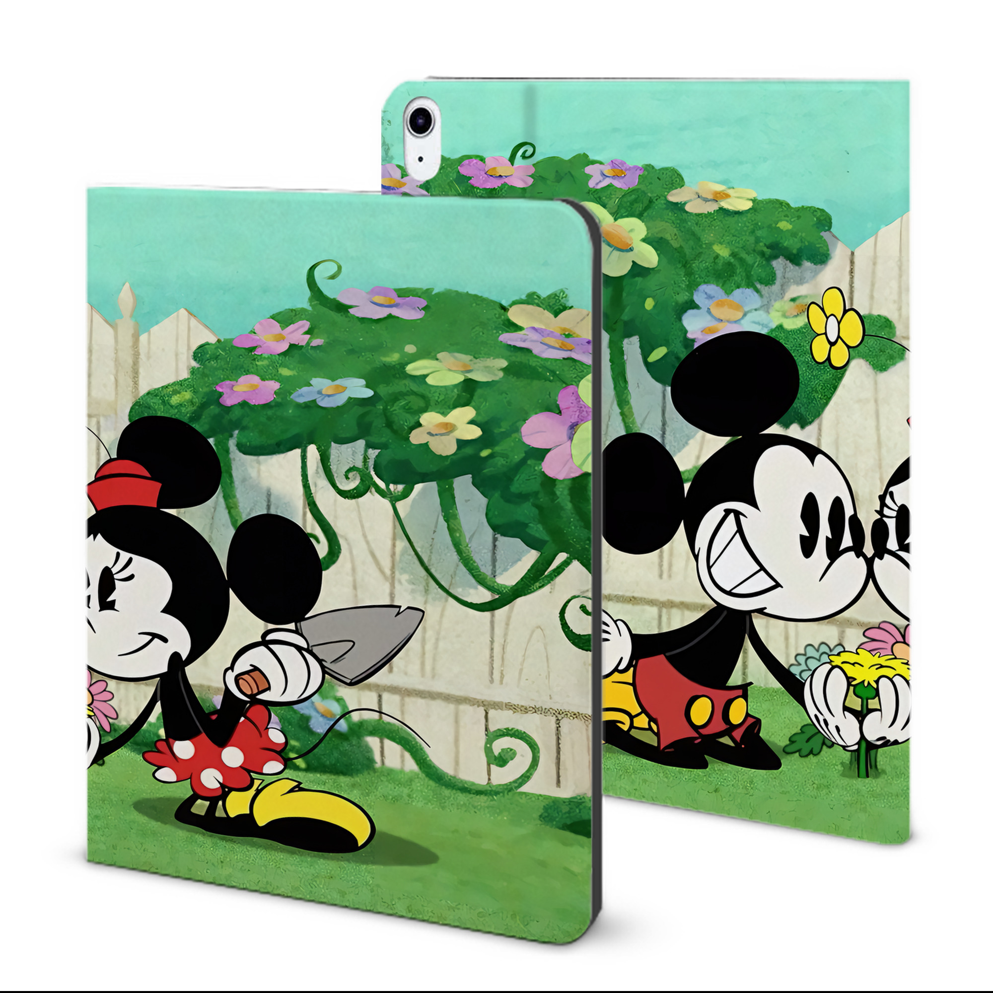 （画像用） ミッキーマウス Mickey Mouse IPad ケース ブック型 PUレザー TPU 耐衝撃 軽量 薄型 ペン収納なし 全面保護 IPad 各モデル対応